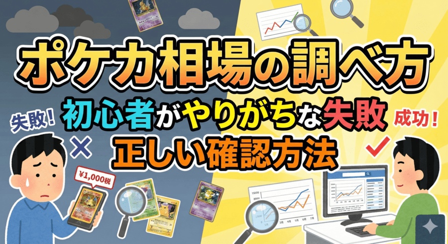 ポケカ相場の調べ方｜初心者がやりがちな失敗と正しい確認方法